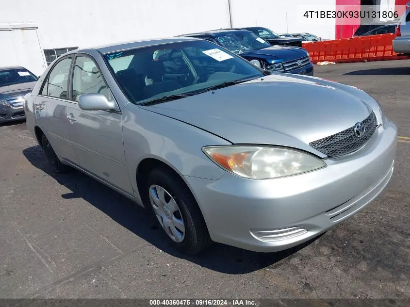 2003 Toyota Camry Le VIN: 4T1BE30K93U131806 Lot: 40360475