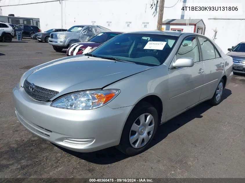 4T1BE30K93U131806 2003 Toyota Camry Le