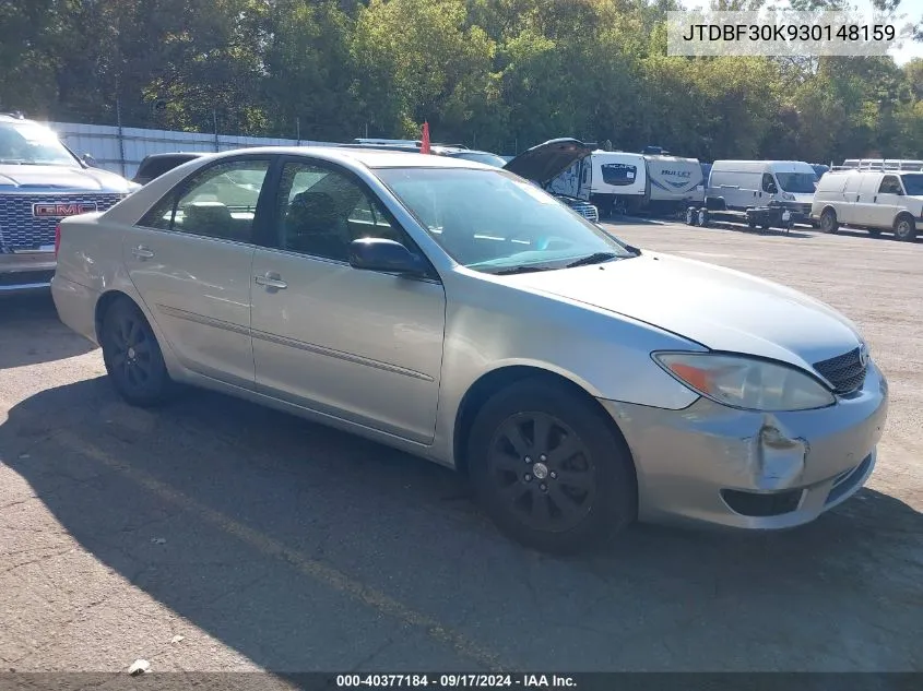 2003 Toyota Camry Xle V6 VIN: JTDBF30K930148159 Lot: 40377184