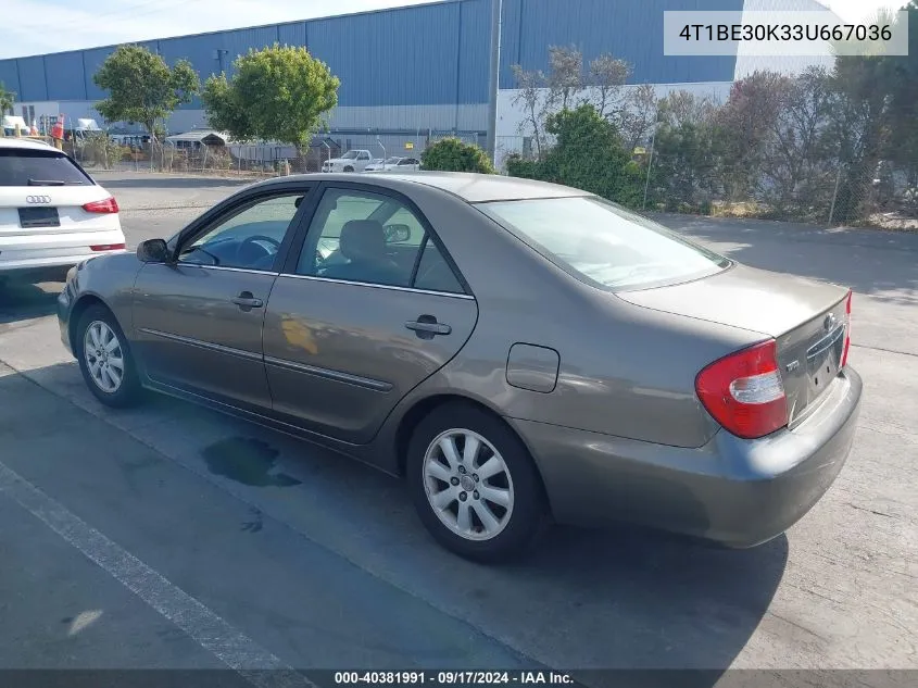 2003 Toyota Camry Xle VIN: 4T1BE30K33U667036 Lot: 40381991