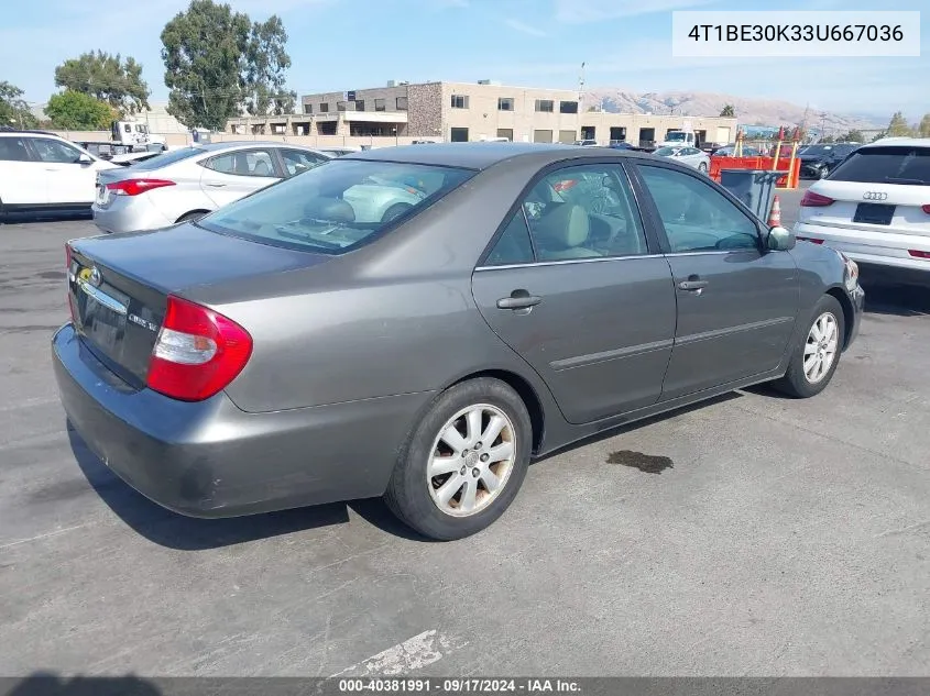 2003 Toyota Camry Xle VIN: 4T1BE30K33U667036 Lot: 40381991