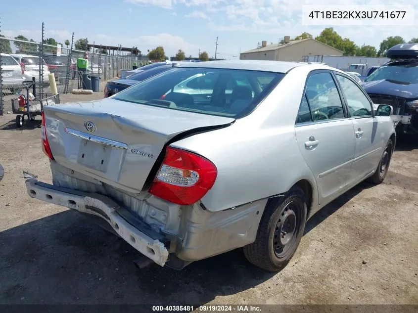 2003 Toyota Camry Le VIN: 4T1BE32KX3U741677 Lot: 40385481