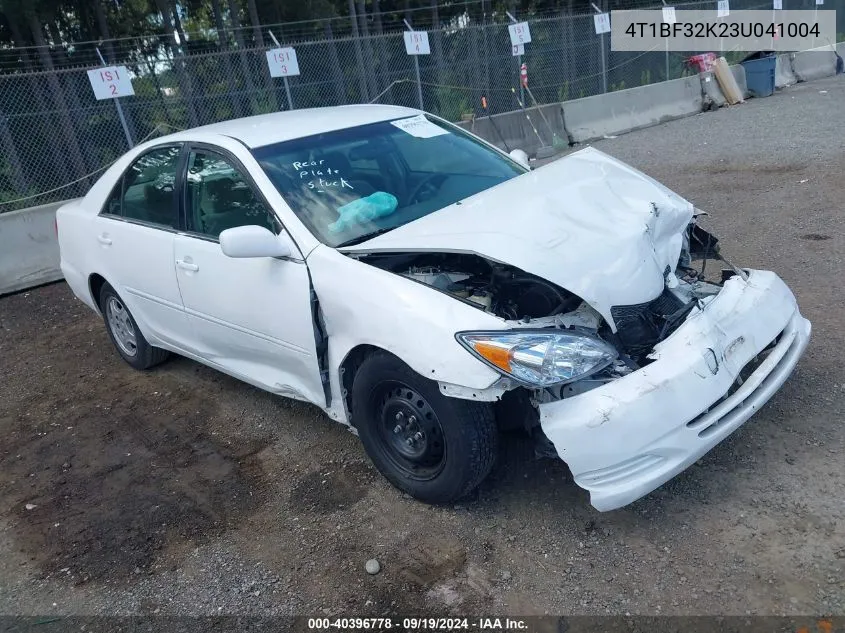 2003 Toyota Camry Le V6 VIN: 4T1BF32K23U041004 Lot: 40396778