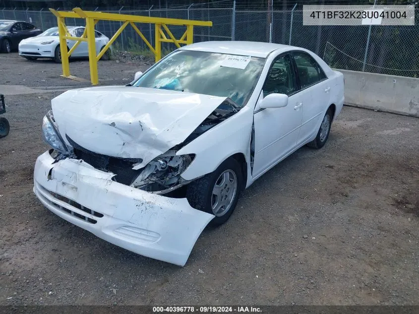 2003 Toyota Camry Le V6 VIN: 4T1BF32K23U041004 Lot: 40396778