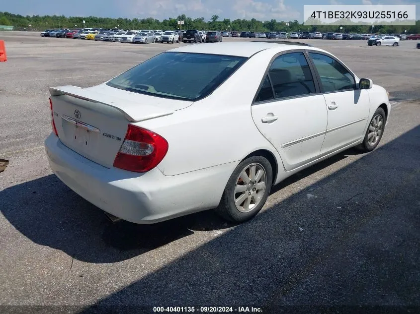 2003 Toyota Camry Xle VIN: 4T1BE32K93U255166 Lot: 40401135