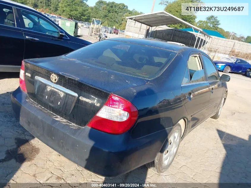 2003 Toyota Camry Le VIN: 4T1BE32K73U249687 Lot: 40403141