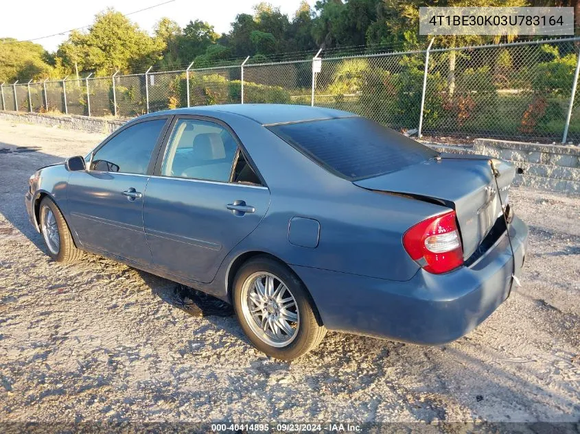 2003 Toyota Camry Le/Xle/Se VIN: 4T1BE30K03U783164 Lot: 40414895