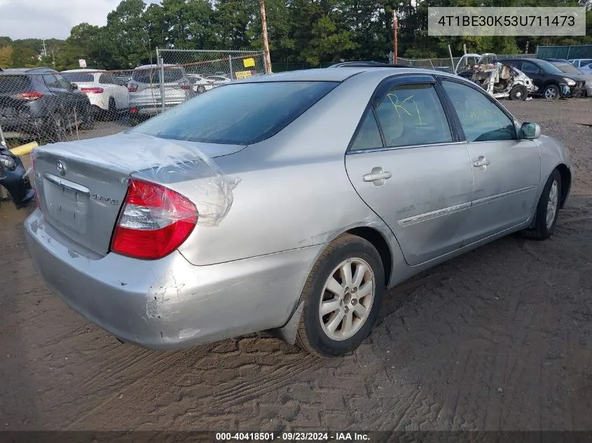 2003 Toyota Camry Xle VIN: 4T1BE30K53U711473 Lot: 40418501