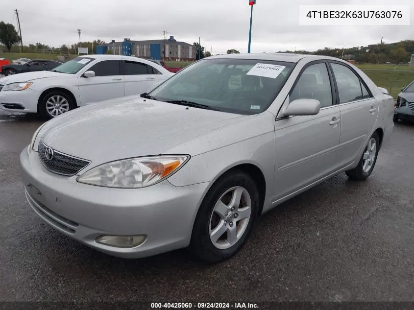 2003 Toyota Camry Le/Xle/Se VIN: 4T1BE32K63U763076 Lot: 40425060