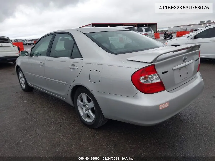 2003 Toyota Camry Le/Xle/Se VIN: 4T1BE32K63U763076 Lot: 40425060