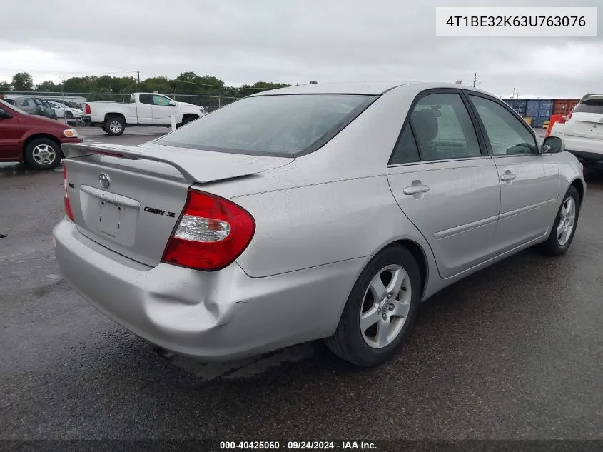 2003 Toyota Camry Le/Xle/Se VIN: 4T1BE32K63U763076 Lot: 40425060