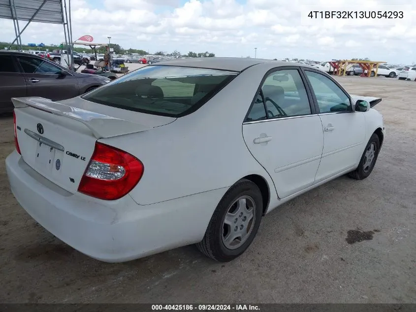 2003 Toyota Camry Le/Xle/Se VIN: 4T1BF32K13U054293 Lot: 40425186