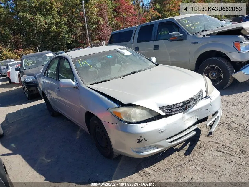 2003 Toyota Camry Le VIN: 4T1BE32K43U662053 Lot: 40428252