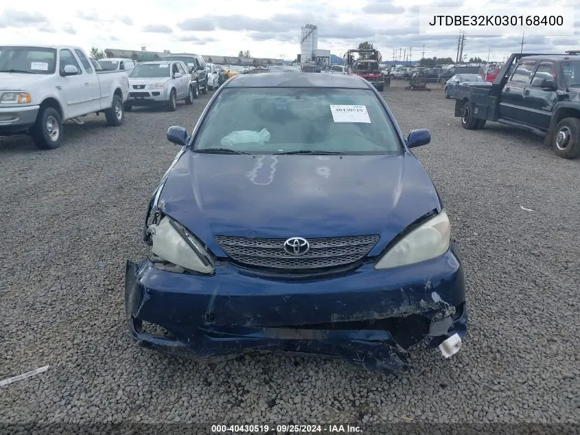 JTDBE32K030168400 2003 Toyota Camry Le