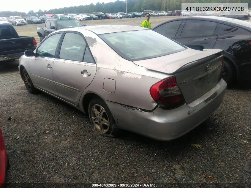 2003 Toyota Camry Le VIN: 4T1BE32KX3U207708 Lot: 40432009