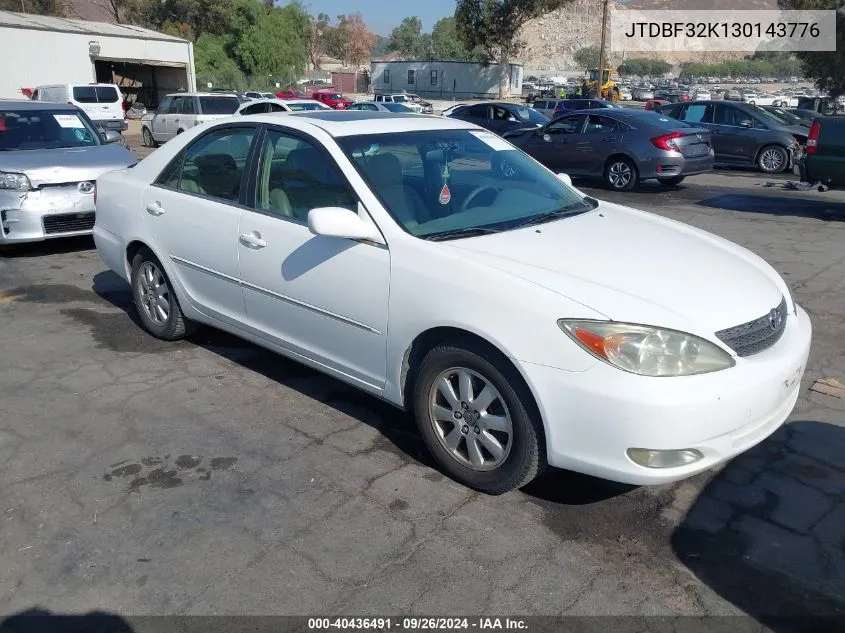 2003 Toyota Camry Xle V6 VIN: JTDBF32K130143776 Lot: 40436491