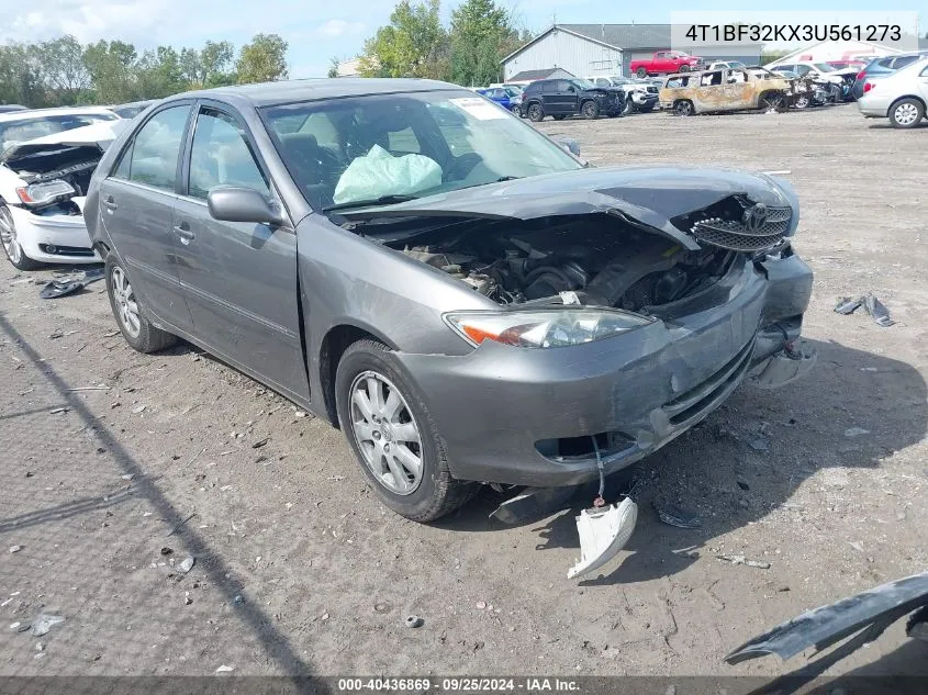 2003 Toyota Camry Xle V6 VIN: 4T1BF32KX3U561273 Lot: 40436869