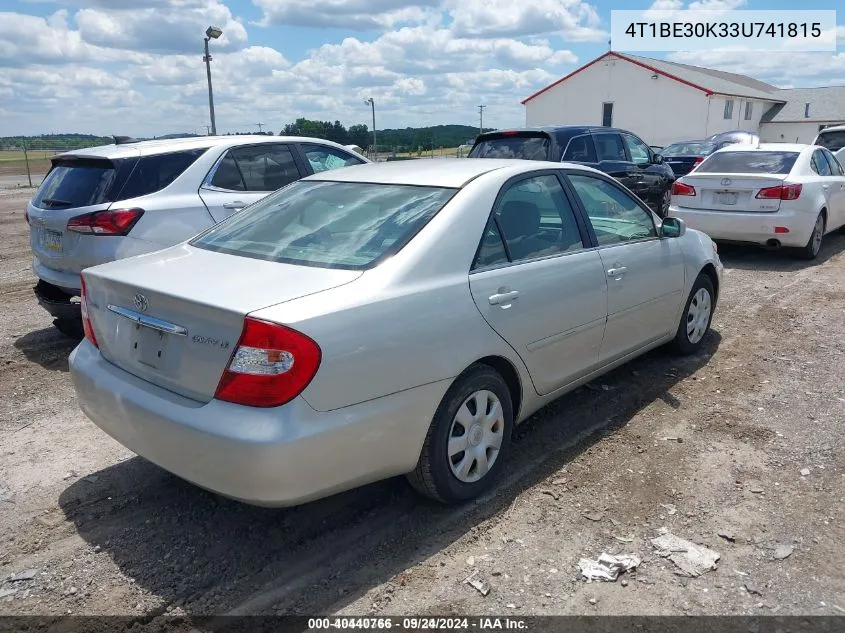 4T1BE30K33U741815 2003 Toyota Camry Le