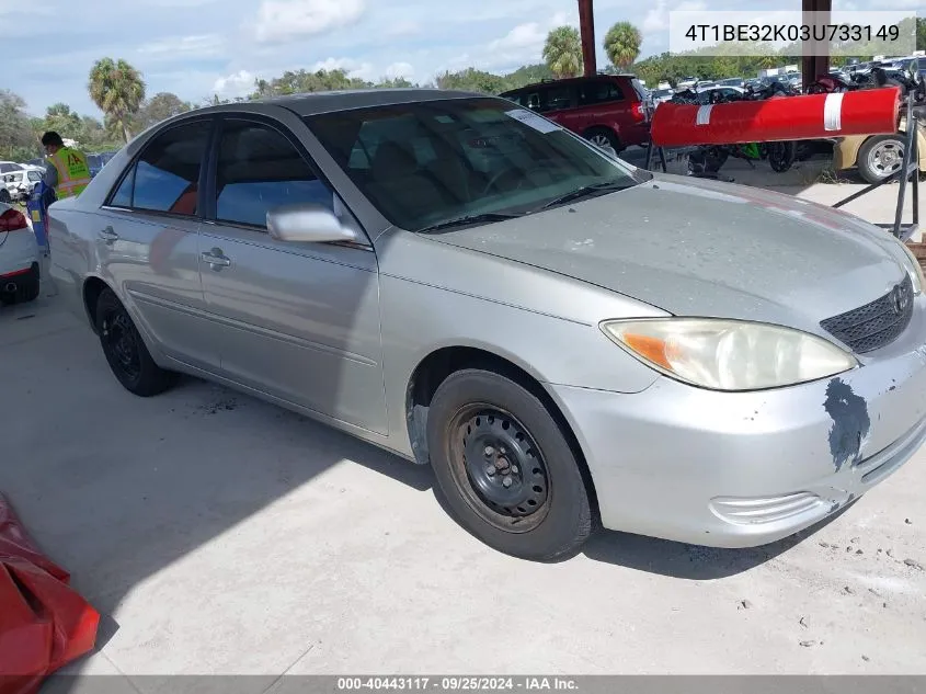 2003 Toyota Camry Le VIN: 4T1BE32K03U733149 Lot: 40443117