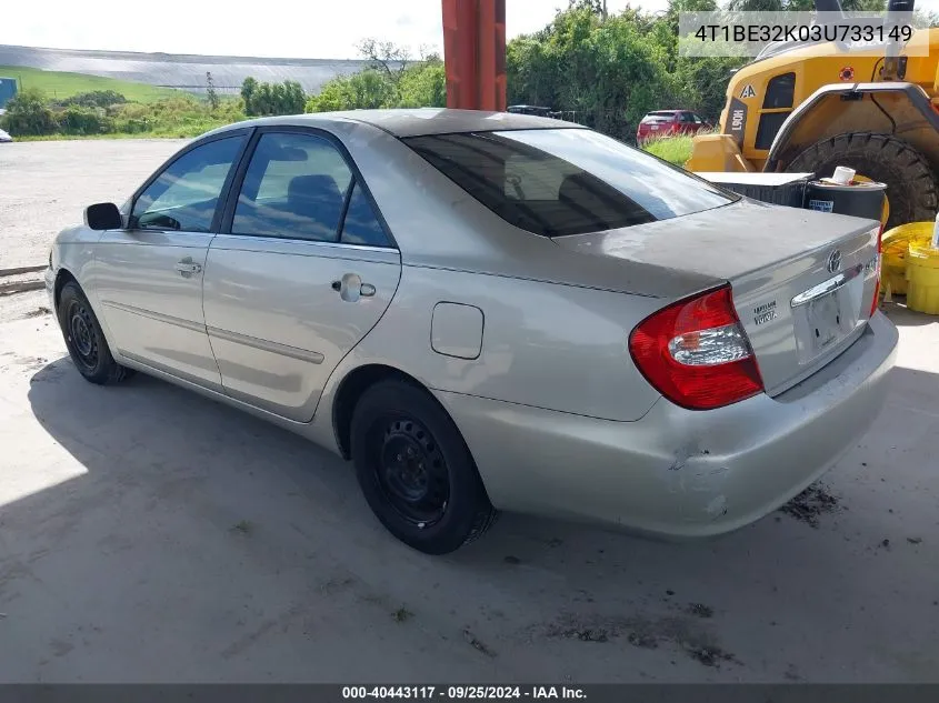 2003 Toyota Camry Le VIN: 4T1BE32K03U733149 Lot: 40443117