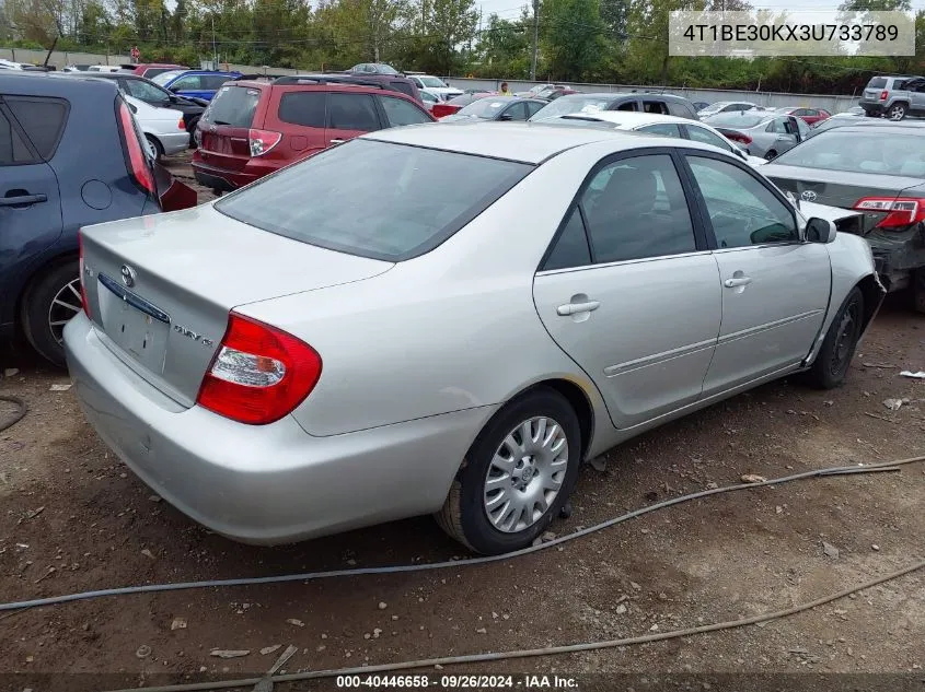 2003 Toyota Camry Xle VIN: 4T1BE30KX3U733789 Lot: 40446658