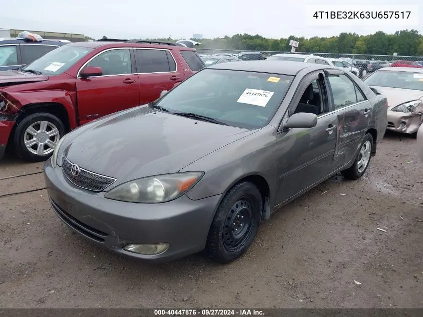 2003 Toyota Camry Se VIN: 4T1BE32K63U657517 Lot: 40447876