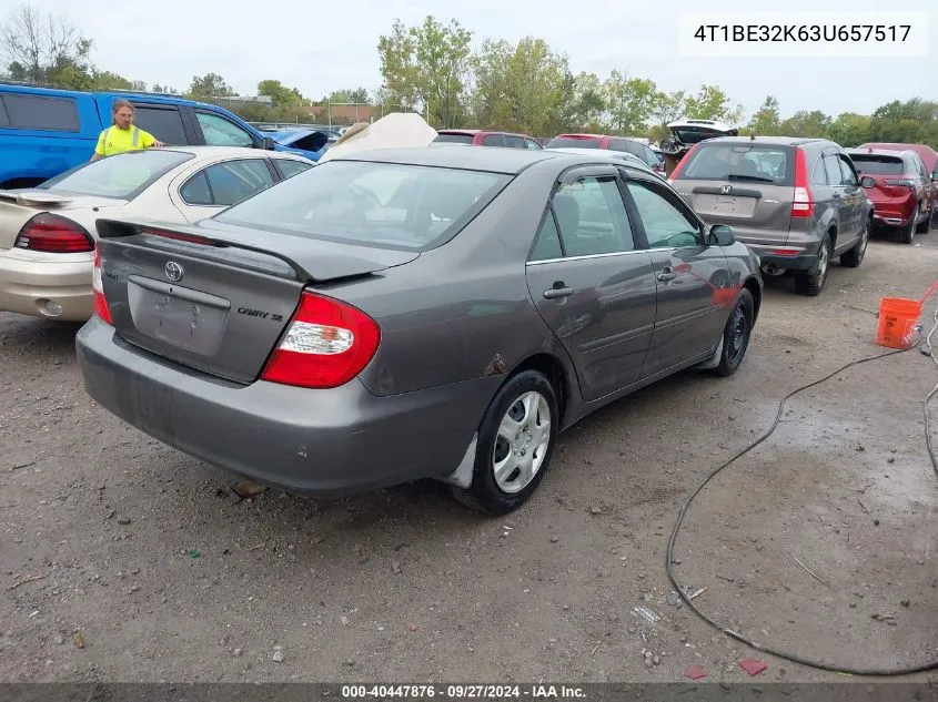 2003 Toyota Camry Se VIN: 4T1BE32K63U657517 Lot: 40447876