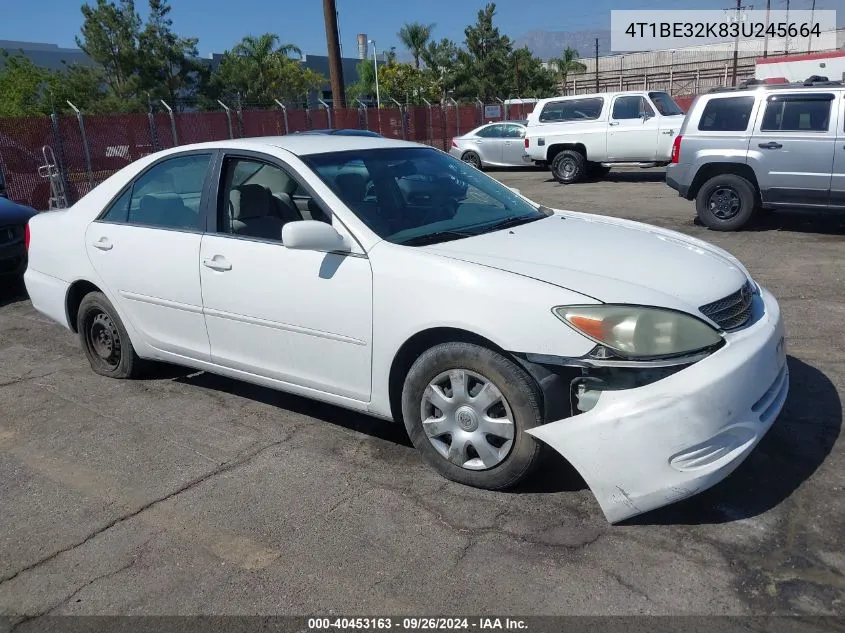 2003 Toyota Camry Le VIN: 4T1BE32K83U245664 Lot: 40453163