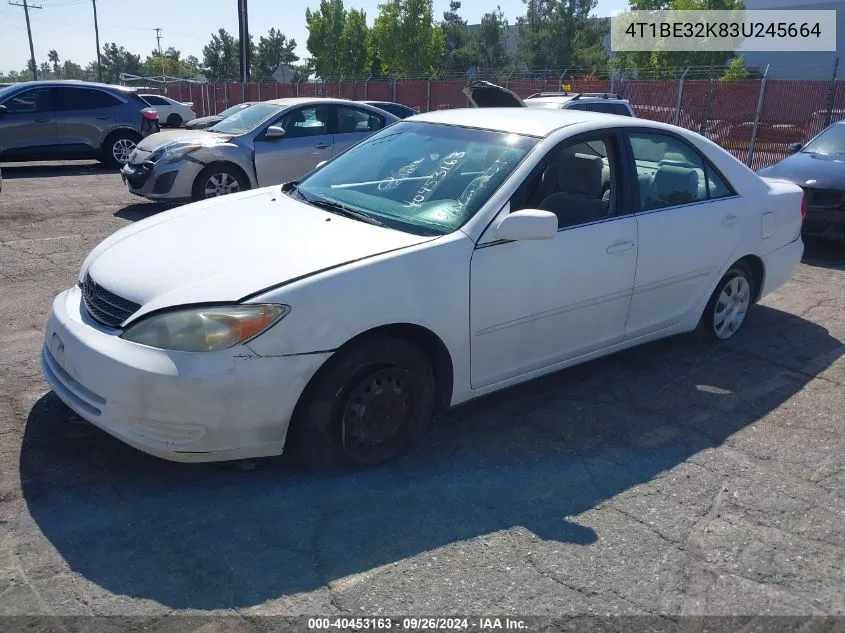 2003 Toyota Camry Le VIN: 4T1BE32K83U245664 Lot: 40453163