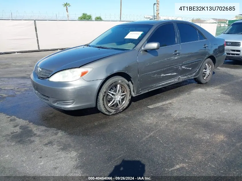 2003 Toyota Camry Le VIN: 4T1BE32K13U702685 Lot: 40454066