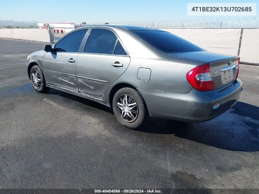 2003 Toyota Camry Le VIN: 4T1BE32K13U702685 Lot: 40454066