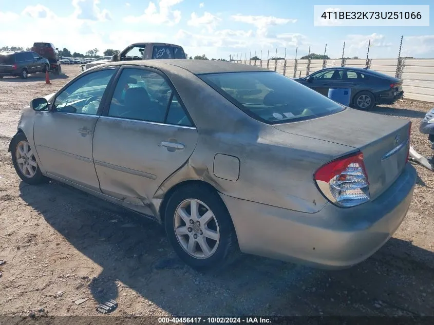 2003 Toyota Camry Xle VIN: 4T1BE32K73U251066 Lot: 40456417