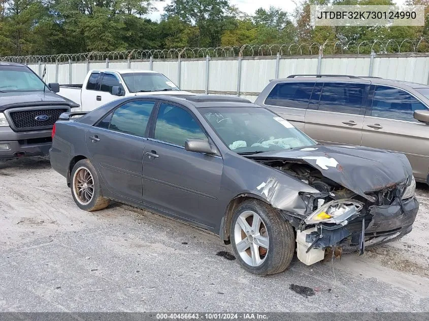 2003 Toyota Camry Se VIN: JTDBF32K730124990 Lot: 40456643