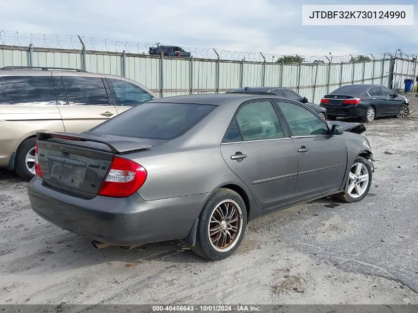 2003 Toyota Camry Se VIN: JTDBF32K730124990 Lot: 40456643