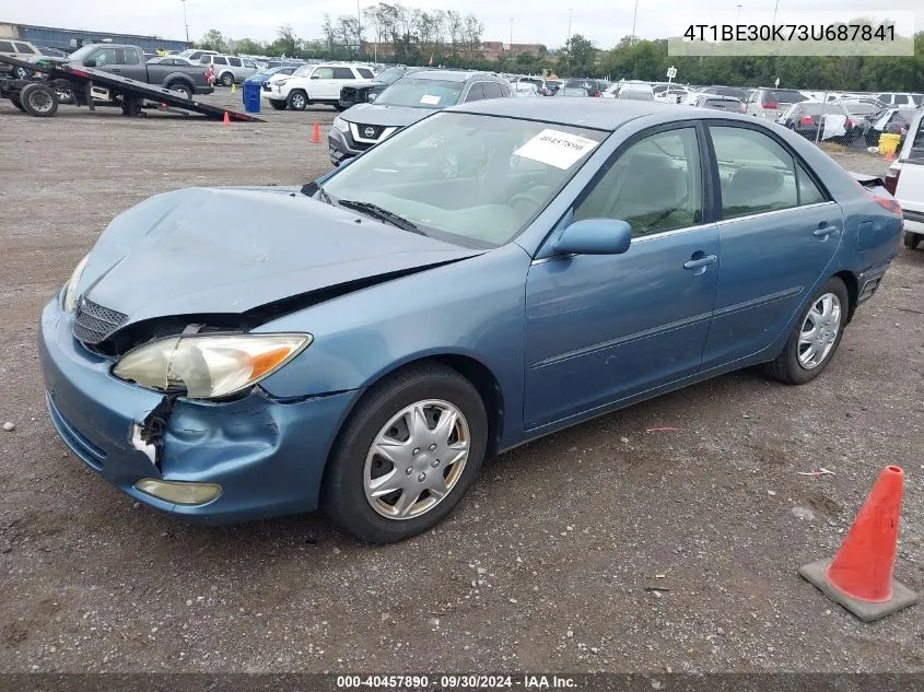 2003 Toyota Camry Xle VIN: 4T1BE30K73U687841 Lot: 40457890