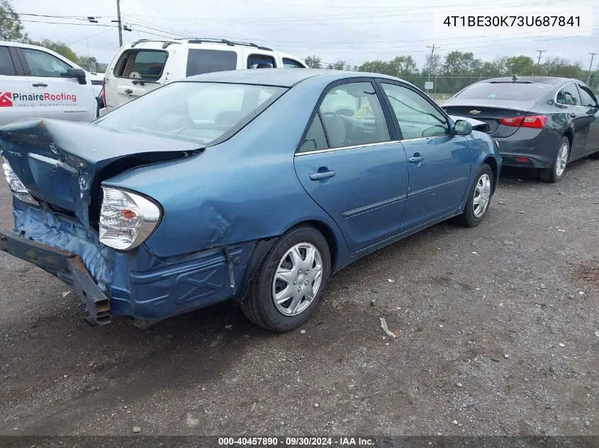 2003 Toyota Camry Xle VIN: 4T1BE30K73U687841 Lot: 40457890