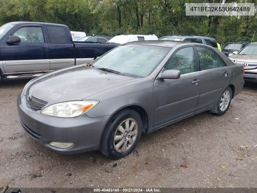 2003 Toyota Camry Xle VIN: 4T1BE32K53U642488 Lot: 40463145