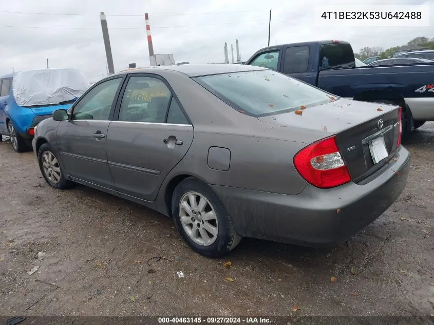 2003 Toyota Camry Xle VIN: 4T1BE32K53U642488 Lot: 40463145