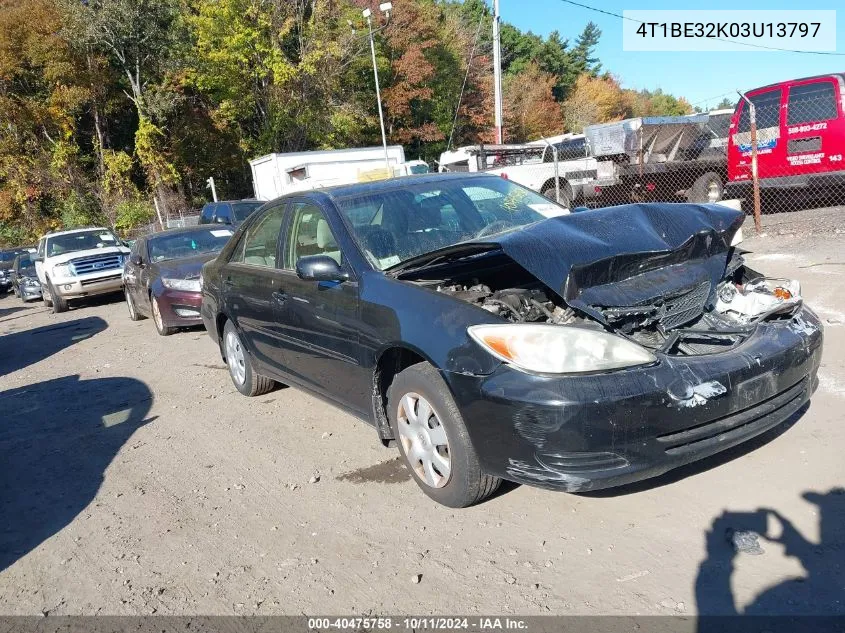 2003 Toyota Camry Le/Xle/Se VIN: 4T1BE32K03U13797 Lot: 40475758