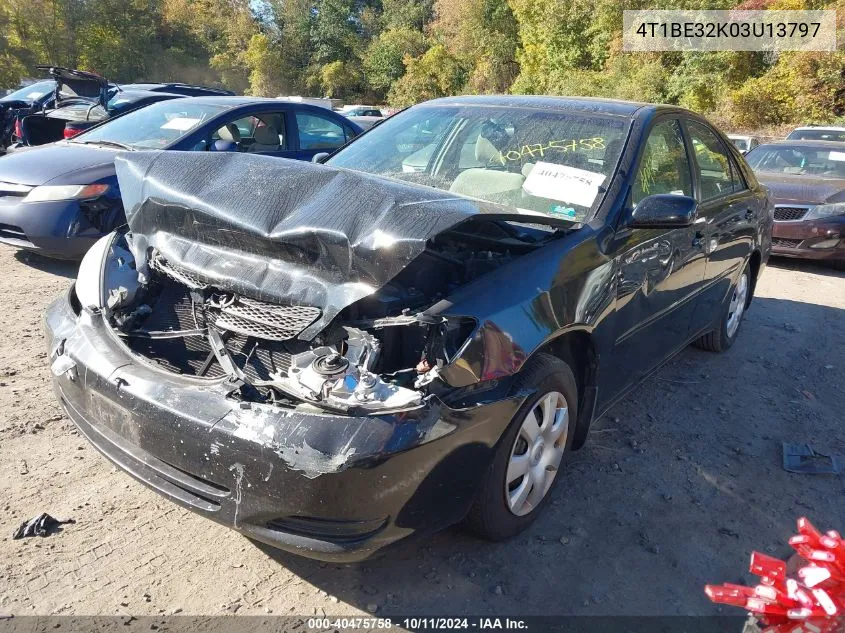 2003 Toyota Camry Le/Xle/Se VIN: 4T1BE32K03U13797 Lot: 40475758