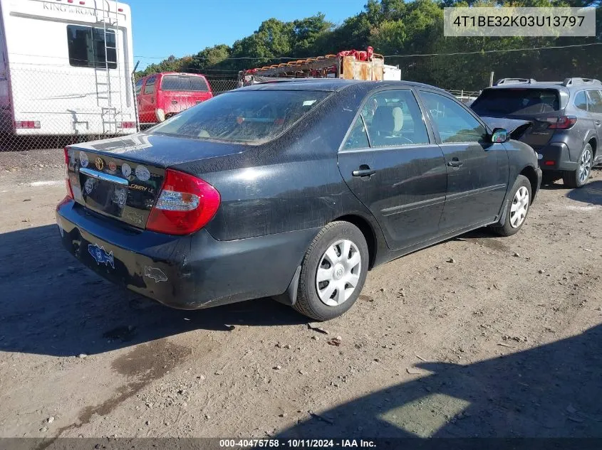 2003 Toyota Camry Le/Xle/Se VIN: 4T1BE32K03U13797 Lot: 40475758