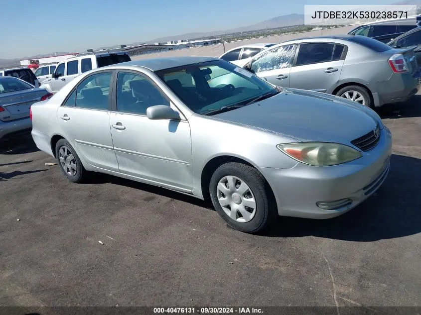 JTDBE32K530238571 2003 Toyota Camry Le