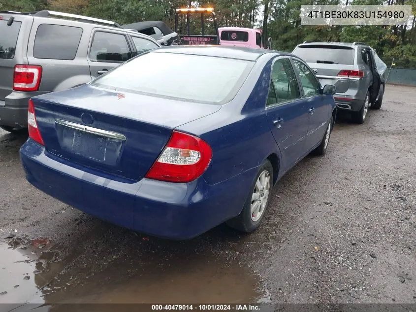 2003 Toyota Camry Xle VIN: 4T1BE30K83U154980 Lot: 40479014