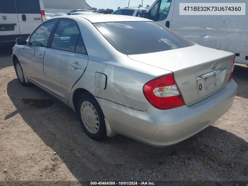 2003 Toyota Camry Le VIN: 4T1BE32K73U674360 Lot: 40484389