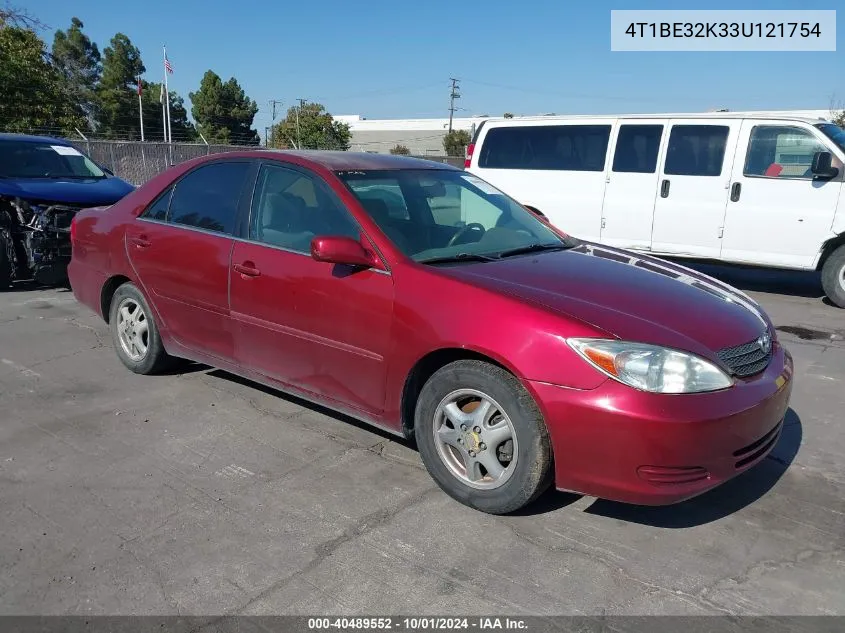 4T1BE32K33U121754 2003 Toyota Camry Le