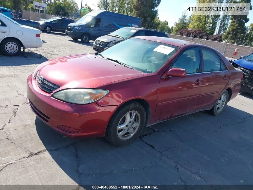 2003 Toyota Camry Le VIN: 4T1BE32K33U121754 Lot: 40489552