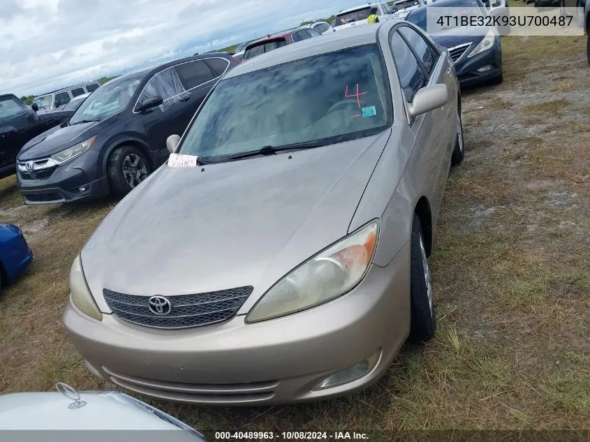 2003 Toyota Camry Le/Xle/Se VIN: 4T1BE32K93U700487 Lot: 40489963