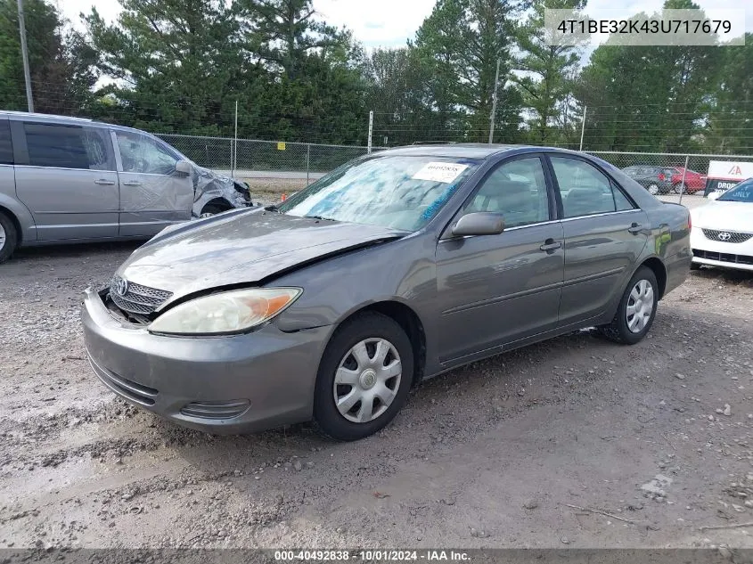 2003 Toyota Camry Le VIN: 4T1BE32K43U717679 Lot: 40492838