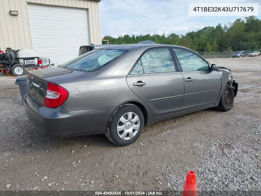 2003 Toyota Camry Le VIN: 4T1BE32K43U717679 Lot: 40492838