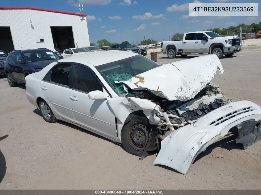 2003 Toyota Camry Le VIN: 4T1BE32K93U233569 Lot: 40496648